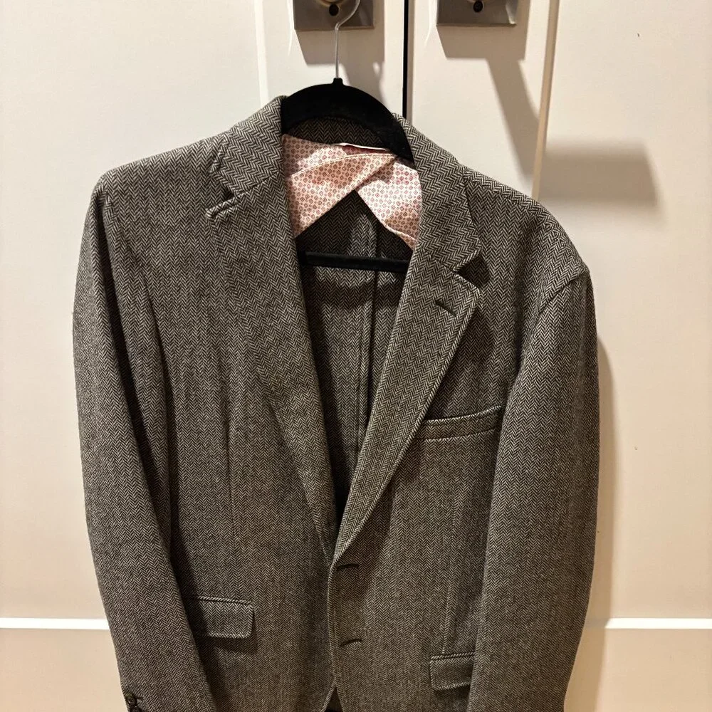 Brooks Brothers Herringbone Tweed Blazer Size 40 - Picture 1 of 4